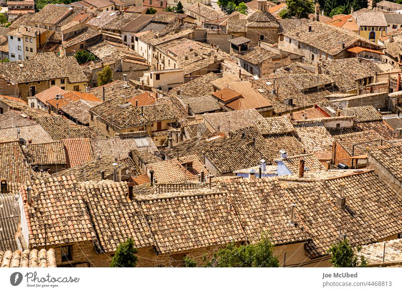 Roofs of the villages in Spain Villages cityscape Brick City Cozy Concave House (Residential Structure) Landscape Neighborhood neighbourhood no person Old