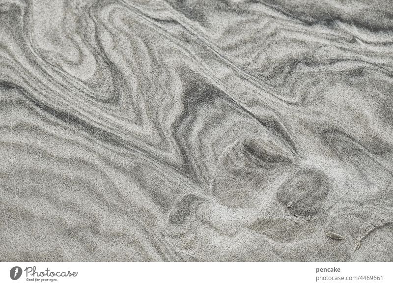 mister sandman Sand Beach Low tide structure Pattern Tide North Sea Vacation & Travel coast shape natural forms creatively Water Waves