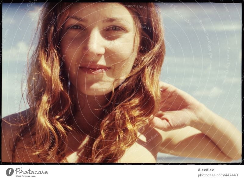 Portrait of Mrs Sommer during her semester break Joy Happy Vacation & Travel Trip Summer Summer vacation Sunbathing Young woman Youth (Young adults) Head