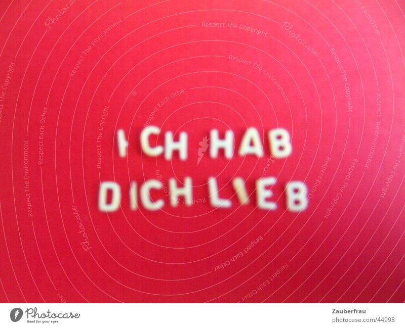 Silent confession on red! Love 1 Red Home-made Colored paper Letters (alphabet) Noodles laid