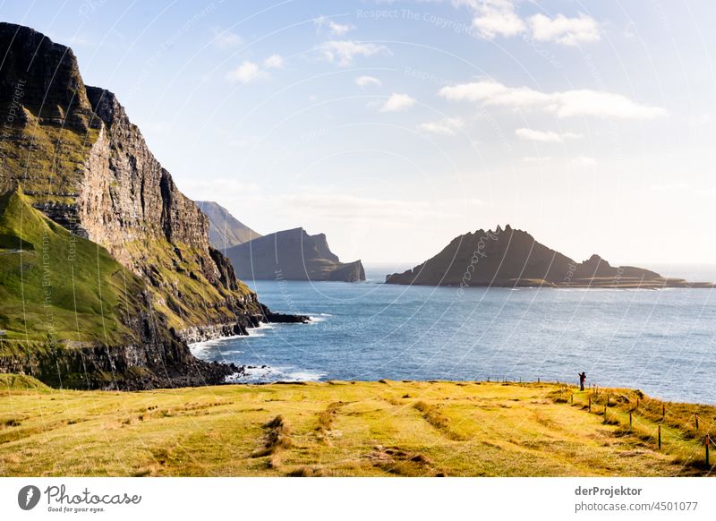 Sunny view of the Faroe Islands traditionally Outdoors spectacular rocky naturally harmony Weather Rock Hill Environment Rural highlands Picturesque Landscape