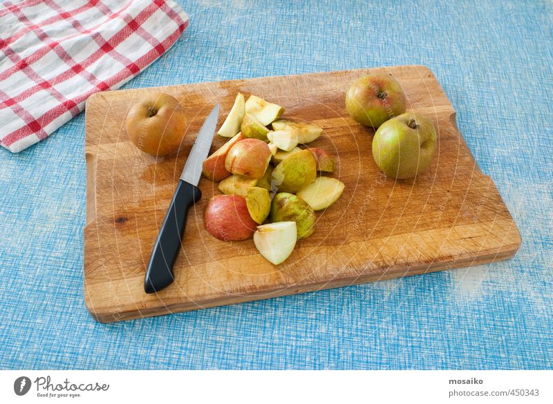 apple pieces and knife on a wooden board - thanksgiving Food Fruit Apple Breakfast Diet Fasting Knives gardening Thanksgiving Wood Eating Delicious Natural