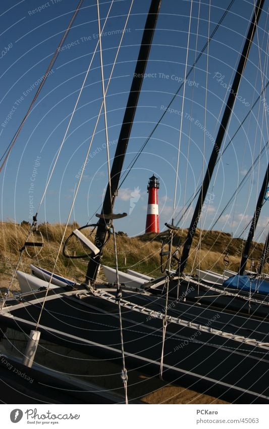 wanderlust Lighthouse Watercraft Sailing Grass Meadow Ocean Vacation & Travel Sylt Europe Beach dune Sky
