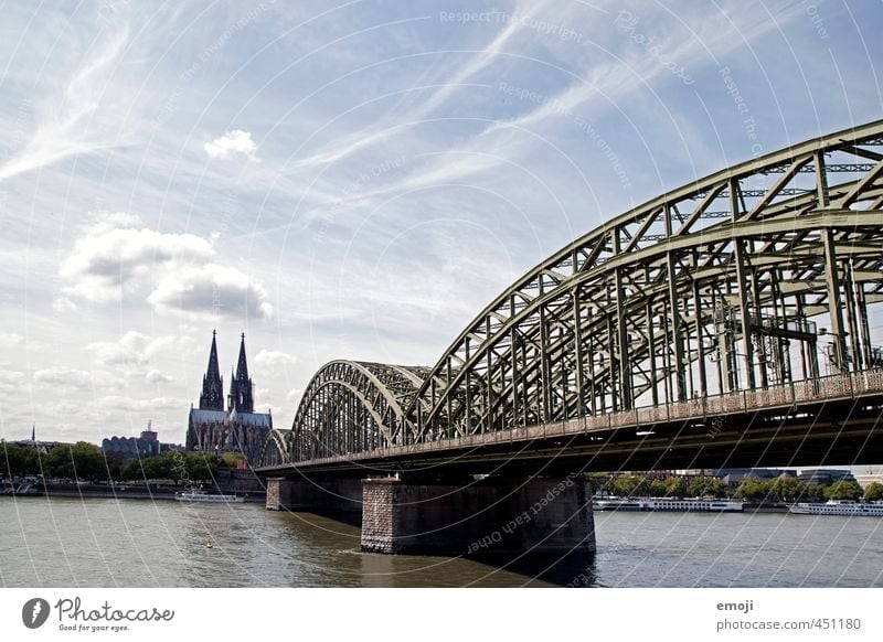 cologne Sky Town Capital city Downtown Old town Skyline Dome Bridge Manmade structures Tourist Attraction Landmark Cologne Cologne Cathedral Colour photo