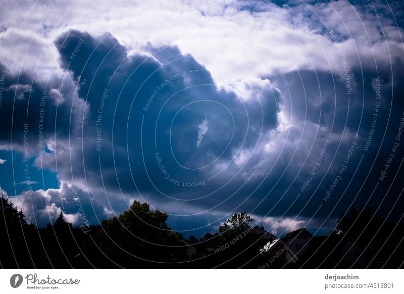 Incoming storm over the small town. Storm Clouds Dark Rain Gale Weather Threat Climate change Exterior shot Wind Landscape Elements Deserted Environment Nature