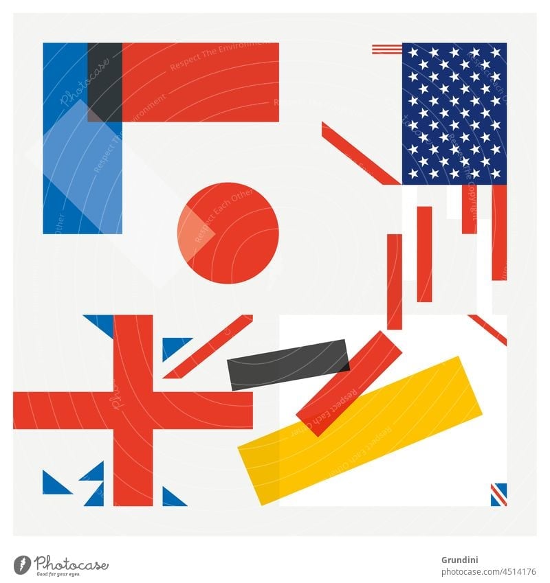 G5 Illustration Lifestyle Simple Flags Europe world stage Politics and state politics