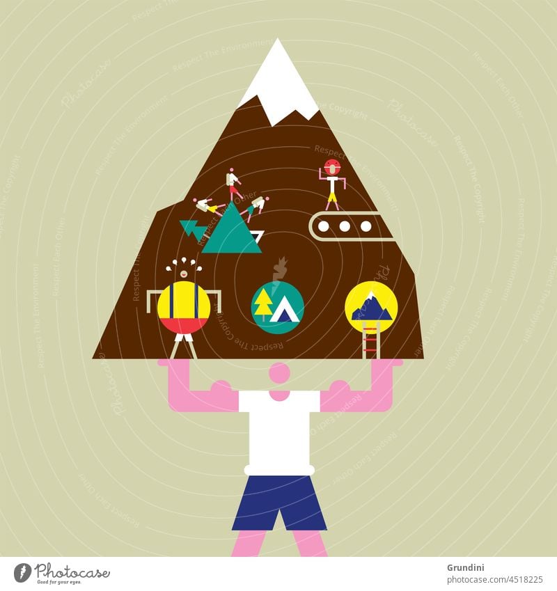 Climbing Simple Health Healthcare Body Humanbody iconography pharmaceutical Fit Exercise Mountain