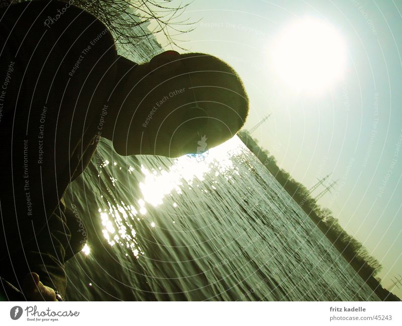 wanderlust Back-light Reflection Man Water Sun Shadow Head