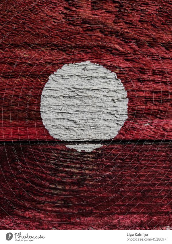 White dot on red wooden background Background Background picture Wood Rustic Colour photo Wooden board Wooden wall Detail Structures and shapes Abstract Circle