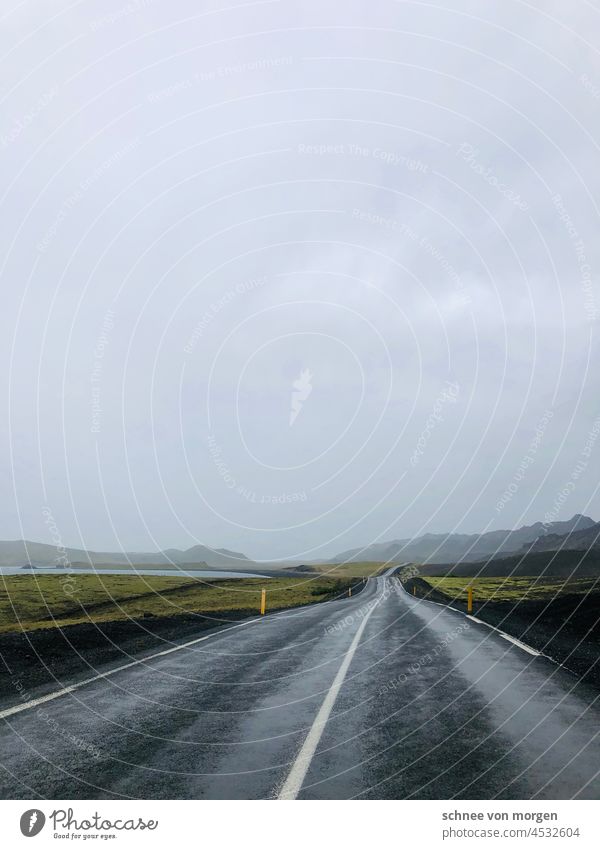 endless widths with overcast skies Iceland Street Weather off Horizon Vantage point Panorama (View) Exterior shot Landscape Nature Environment Deserted Sky