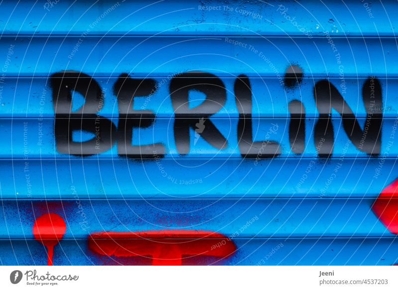 BLUE BERLIN Berlin Capital city writing Street art Text Language Typography Communication communication Communicate Characters Letters (alphabet) City
