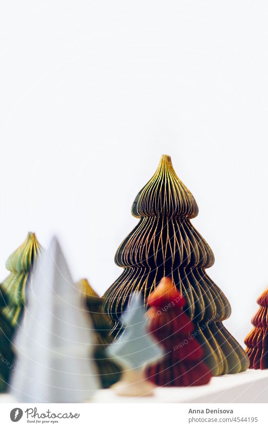 Trendy paper Christmas trees christmas tree xmas handmade DIY modern organic design festive minimalistic Hanging Honeycomb Foldable 3D minimalism natural