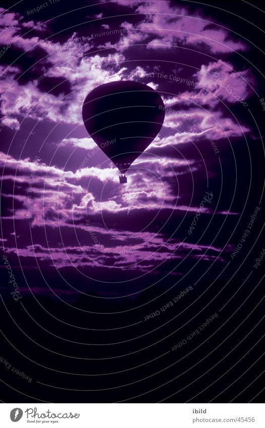 balloon sky Clouds Violet Aviation Sky Evening Hot Air Balloon