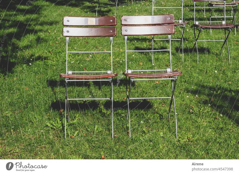 1900 | but unfortunately the ceremony has to be cancelled Chair Empty chairs Garden chairs Loneliness corona sad Lonely Seating Blank space nobody Furniture Sit