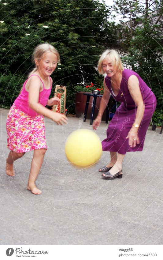 Catch the ball Ball sports Family & Relations Playing Laughter happy Garden