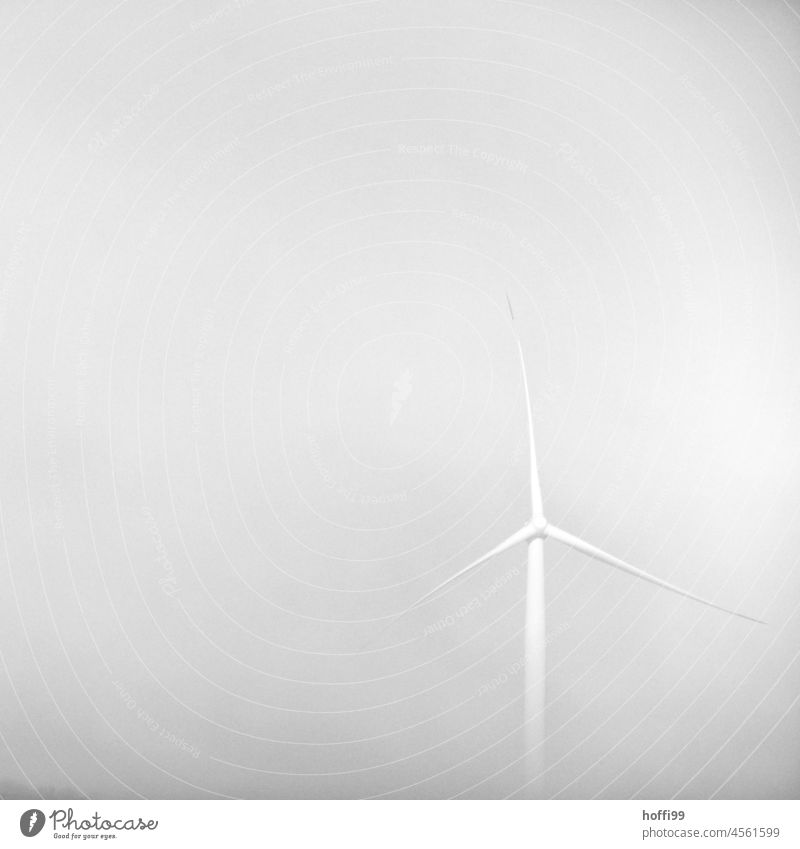 foggy morning with windmill cloud Fog Gray minimalism Morning Sky windwill Energy industry Renewable energy Environmental protection Wind energy plant