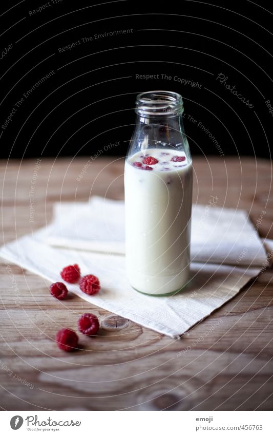 raspberry milk Food Dairy Products Fruit Nutrition Organic produce Vegetarian diet Diet Beverage Milk Bottle Healthy Delicious Raspberry Colour photo