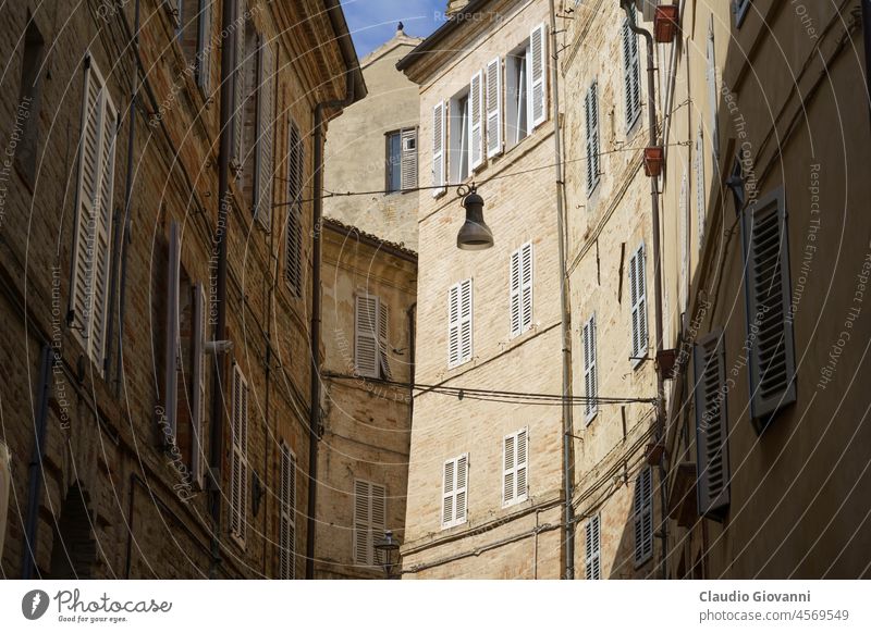 Fermo, Marche, Italy: historic buildings Europe ancient architecture city cityscape color day exterior old outdoor photography street travel urban window
