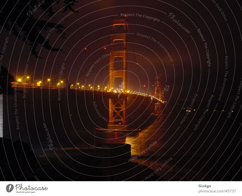 Golden Gate 2 Golden Gate Bridge San Francisco Night Long exposure Light Water