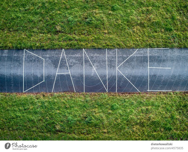 Aerial view lettering thank you drone Aerial photograph Thank you. I'll take care of it. Thanks to Bird's-eye view Exterior shot Nature Lanes & trails Street