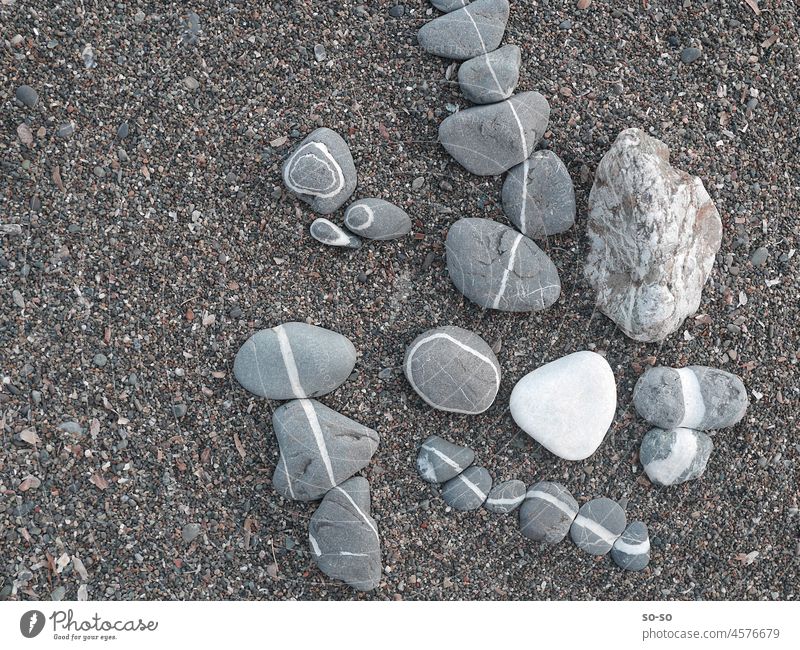 Relaxing on the beach with unique pebbles, meditating with nature landart meditate Nature natural force Art Vacation & Travel Atmosphere relaxing Stone Beach