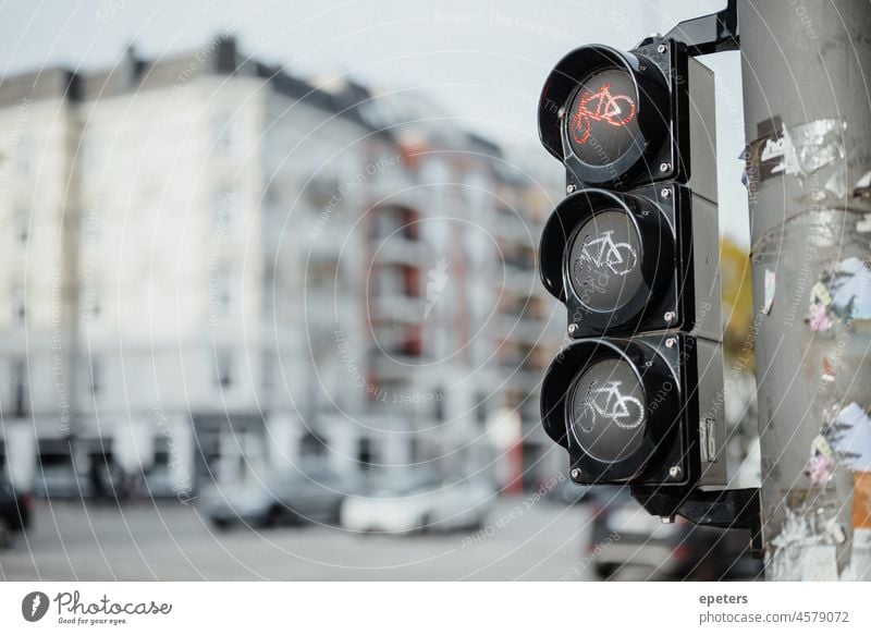 Bike traffic lights in Hamburg, Germany bicycle bike bike traffic city control go lamp red road safety sign signal stop street symbol transport transportation