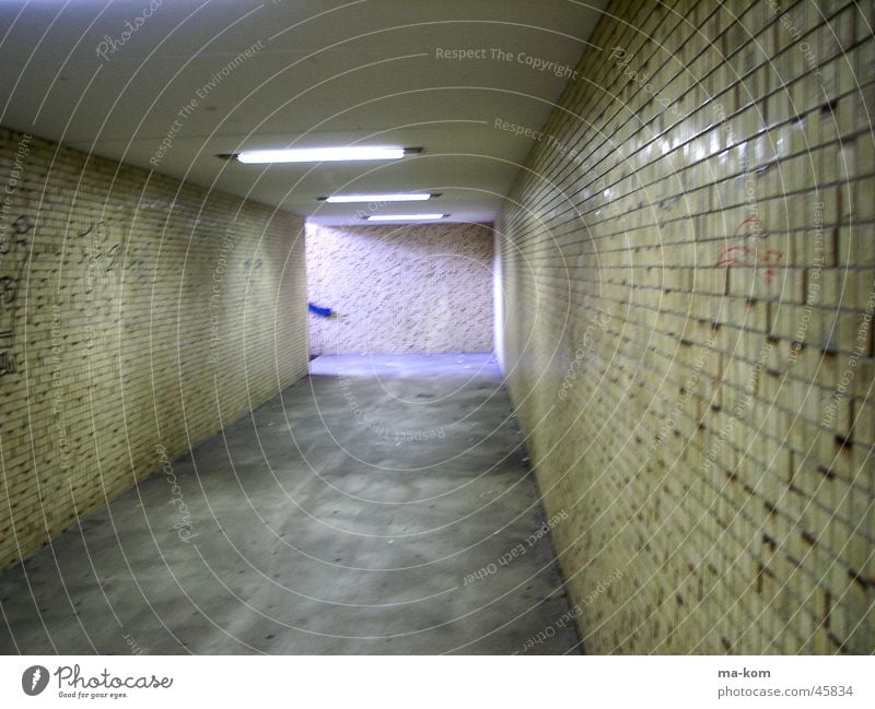 railway underpass Underground Tunnel Neon light Cold Train station Underpass Tile