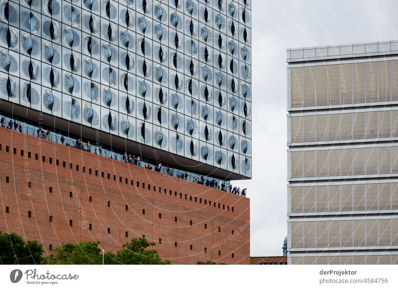 Elbe Philharmonic Hall in Hamburg High-rise Central perspective Copy Space left Copy Space top Structures and shapes Copy Space right Exterior shot Architecture