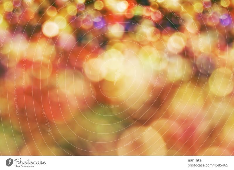 Beautiful bokeh abstract background colorful bright light blur defocused dreamy shape texture pattern design shine