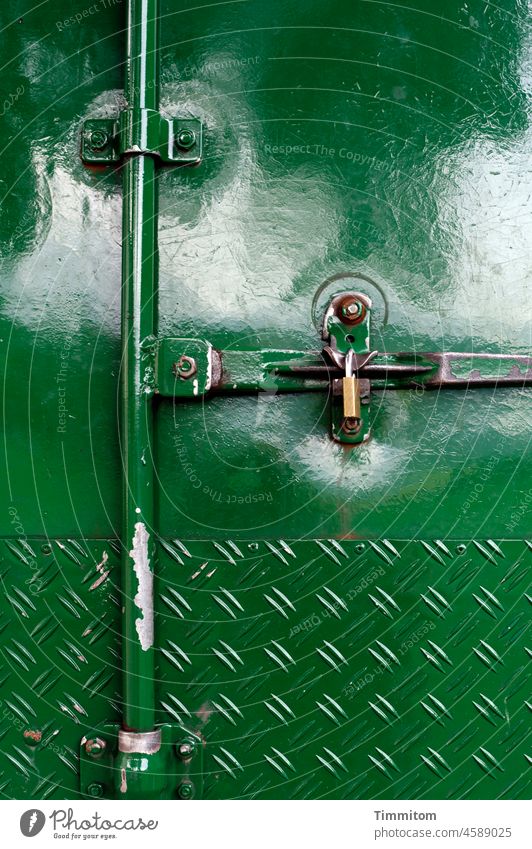 Green is hope - that's why a whole lot of it - for a bright New Year! Metal Glittering Pattern Vehicle Closure Mechanics Lock Colour photo Exterior shot