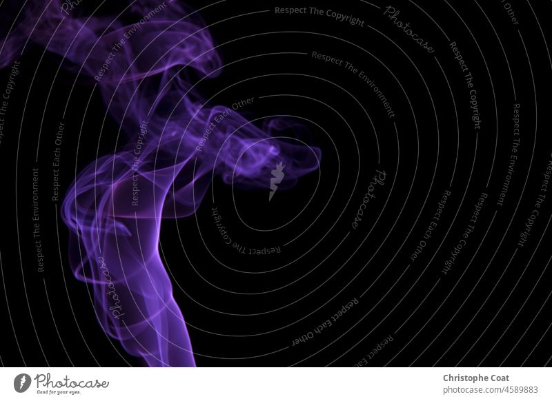 Abstract purple smoke swirling on a black background. Abstract Backgrounds Art Cigar Cigarette Cloud - Sky Curve Cut Out Danger Dark Design Dust Storm