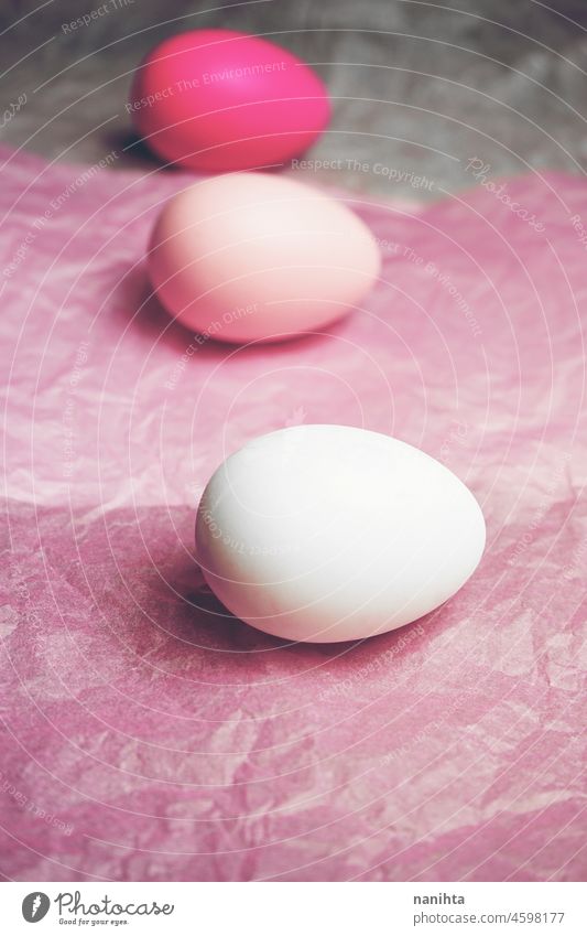 Conceptual design about fertility and femininity egg easter ovum maternity concept easter egg diy gradiente abstract minimal background food decor decoration