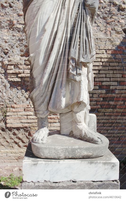 Feet of a roman statue in Ostia near Rome Rome Romans Statue Marble Italy Ancient Tourism ostia Italian Vacation & Travel Culture Old Town Romany Tourist Senate