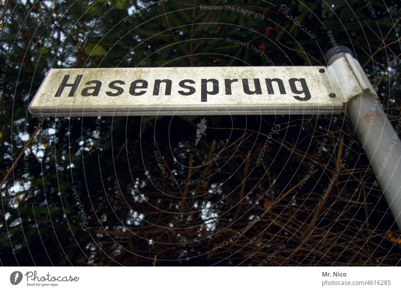 Places that mean something | Hasensprung Signs and labeling street sign Street name sign address Clue Lanes & trails Road marking Navigation Orientation