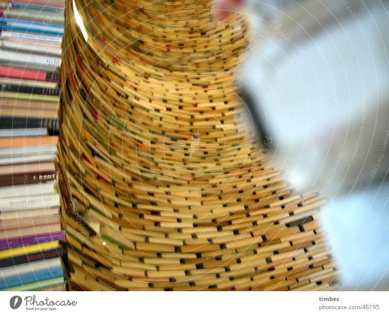book tower Book Prague Library Czech Republic Round Blur Multiple Reading Produce Collection Literature Print media Novel Education Arch Perspective fountain