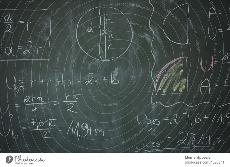 mathematics Blackboard mathematics lessons Lessons Study Tutoring Circle Radius Diameter Scope Math intricately Complex Academic studies Know school time