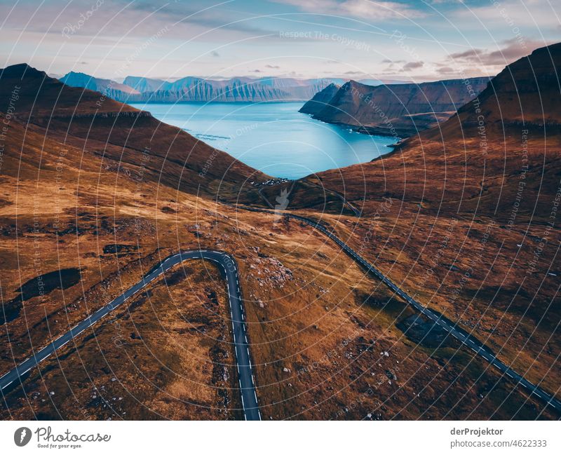 Faroe Islands: View of Eysturoy III mountain and sound Holiday season Rural Landscape Picturesque highlands Cold Mountain Sunlight idyllically stunning Rock