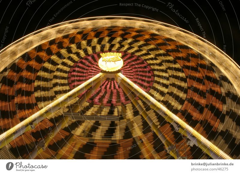 A new round, a new ride Ferris wheel Colossus Fairs & Carnivals Night Light Pattern Long exposure Motionless Krefeld wonder static dynamic Dynamics Julian brink