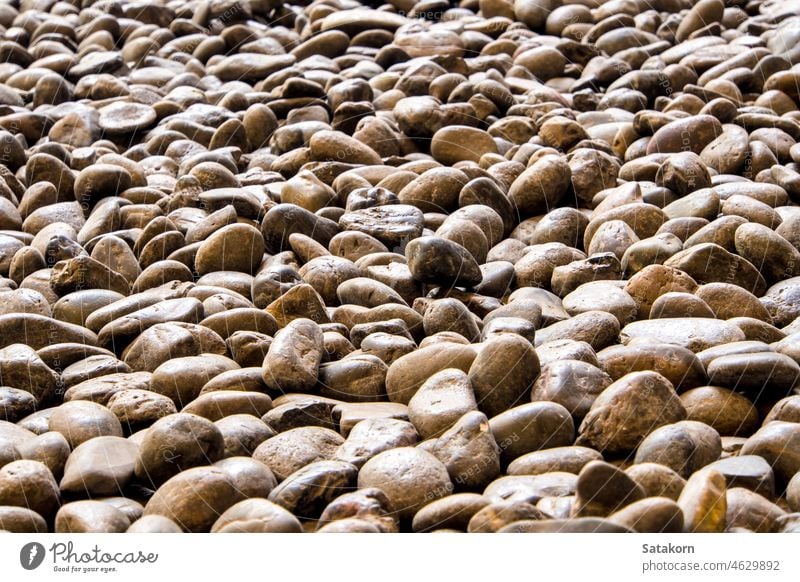 Texture of river stone in walkway pavement material cobblestone texture background natural rock rough pattern outdoor road pebble design rounded close up shape