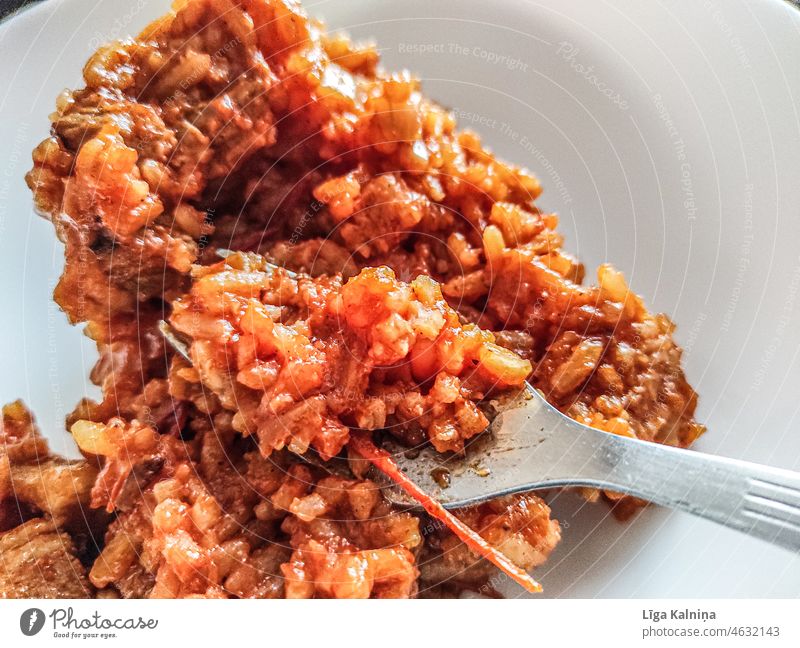 Pilaf pilaf Plov food Eating Food Nutrition Dish Cooking Colour photo Food photograph Style Delicious recipe Lunch Rice Plate Dinner Close-up Diet Meat