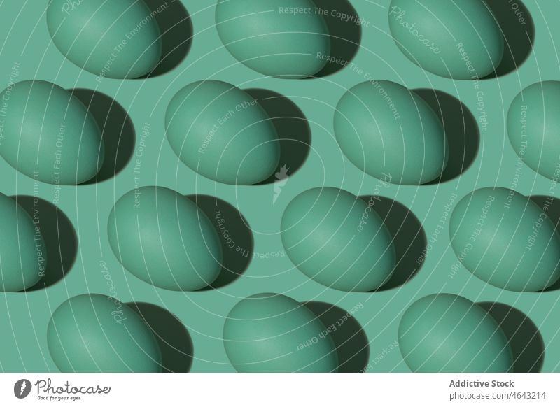 Green eggs pattern on a green background group leader leadership medicine three-dimensional abstract illustration isolated many pill concept design texture food