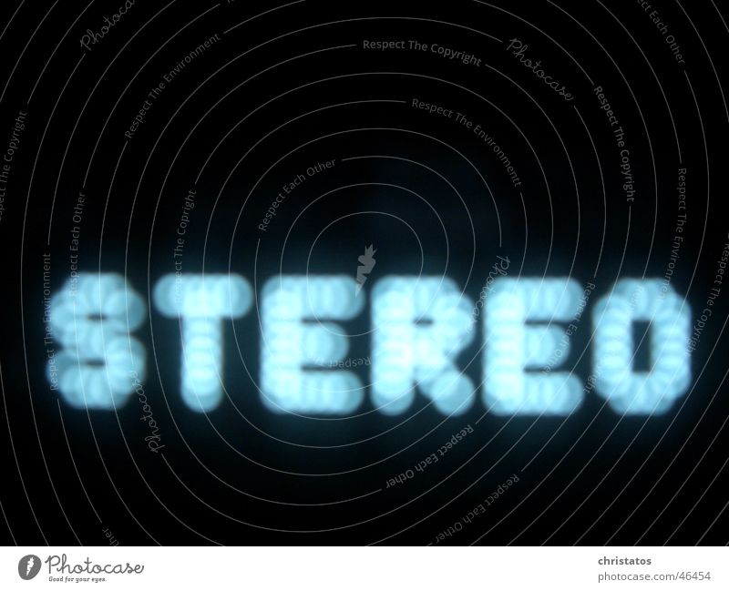 stereo Stereo Black Circle Blur Letters (alphabet) Blue Music receiver Share Point