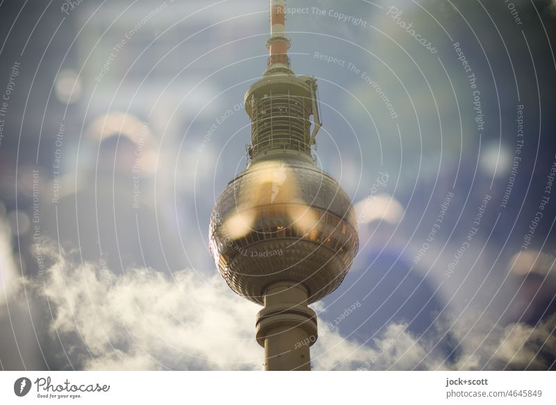 Berliners have always wanted to aim high Berlin TV Tower Landmark bokeh Reaction Double exposure Downtown Berlin Group defocused Silhouette Surrealism