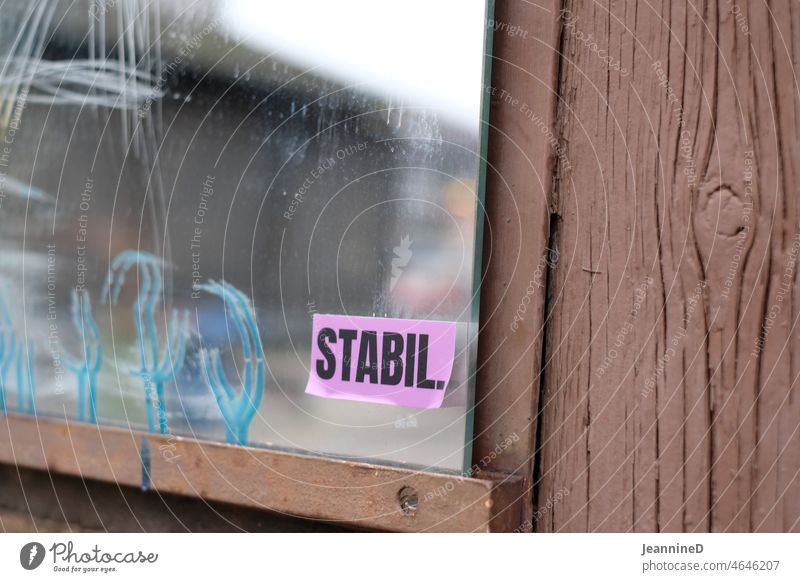 Stable. Glue on mirror to wooden wall Text stable Building Mirror blurriness Facade Wooden wall sticker Wall (building) purple Brown critical scrutinise