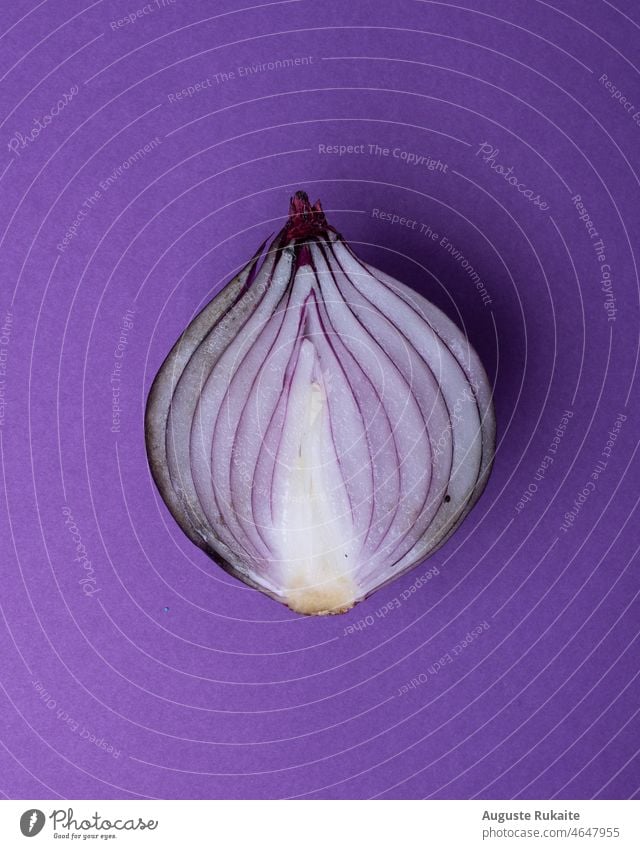 Red onion on purple background Onion Vegetable Nutrition Food Colour photo Green Healthy Healthy Eating Vegetarian diet Fresh Vegan diet Organic Ecological