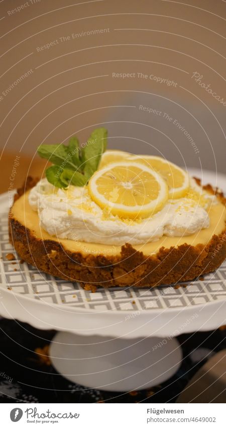 Lemon tart Gateau Cake Pastry fork piece of cake bake a cake Cake slices Cake pieces cake batter To have a coffee Slice of lemon Lemon yellow Lemon peel