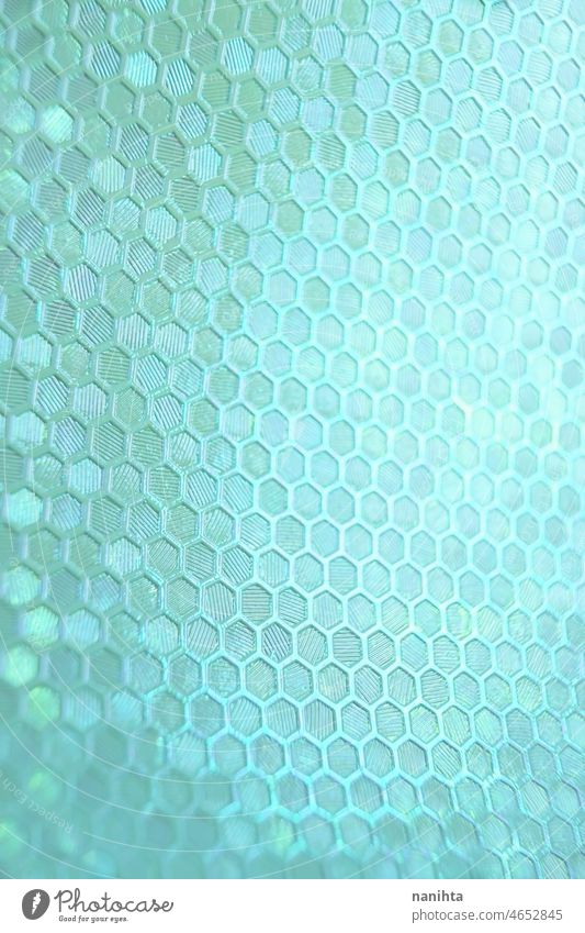 Retro futuristic texture in blue tones synthwave retrowave duotone background focus bokeh pattern abstract technology turquoise glitter iridescent bright