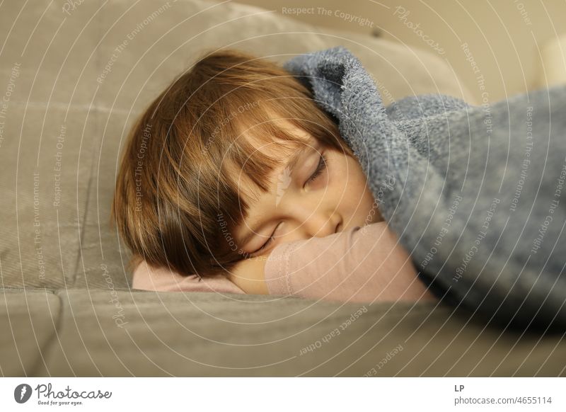 face of a beautiful child with eyes closed, sleeping Stress Fear of the future distressed unhappy Moody Helper Helpless Posture Deserted Support adopt Hold