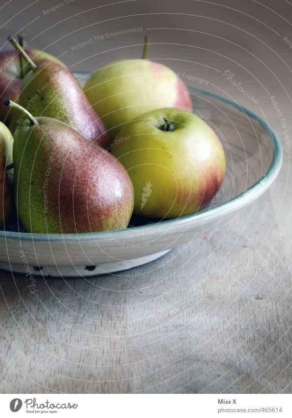 Pear like apple Food Fruit Apple Nutrition Organic produce Vegetarian diet Bowl Fresh Healthy Delicious Juicy Sour Sweet Still Life Wooden table Country house