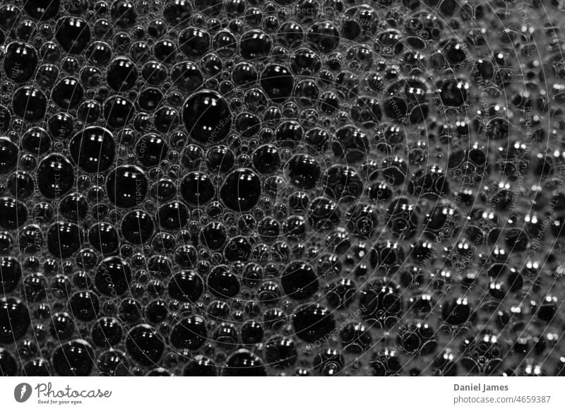 Bubbles Bubbles Bubbles! bubbles Froth Abstract Black black and white Dark Soap bubble Soap suds circles stark washing up bubbly Detergent soap bubbles Foam